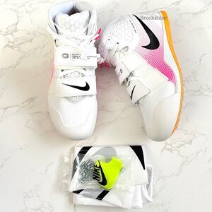 Nike Zoom Javelin Elite 3 Track Spikes Men’s Size 11 White Pink Orange